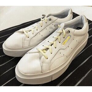 Adidas Women’s Sleek Shoes Size 8 Triple White Sneakers Shoes